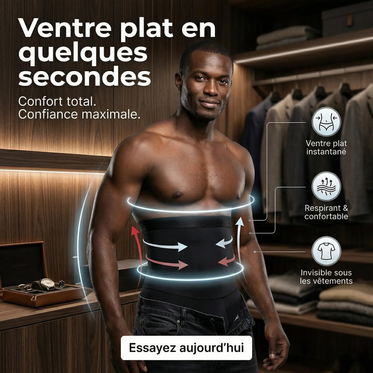 SlimForge™ Sous-Vêtement Gainant Homme – Silhouette Plus Ferme & Invisible Sous Vêtements