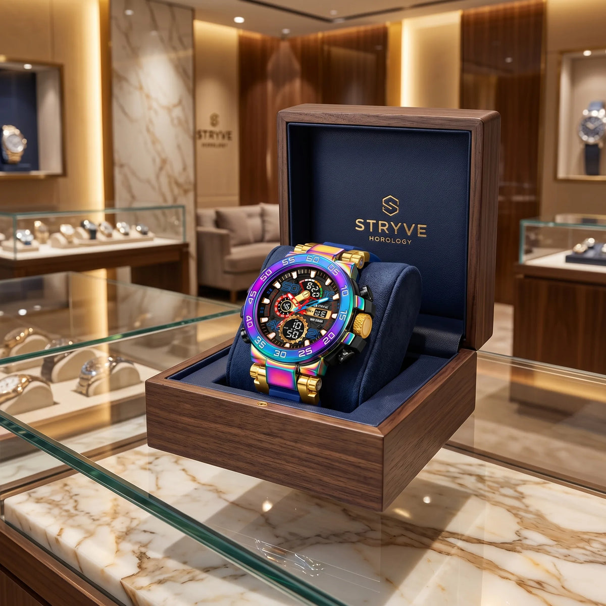 TimeForce™ Montre Sport Intelligente, Écran LED, Étanche & Activités Quotidiennes.